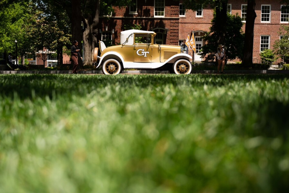 Wramblin' Wreck parked on grass