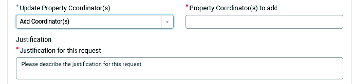 Coordinator Names screenshot